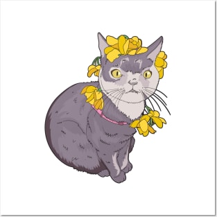 Willow The Beautiful Cat Cartoon Posters and Art